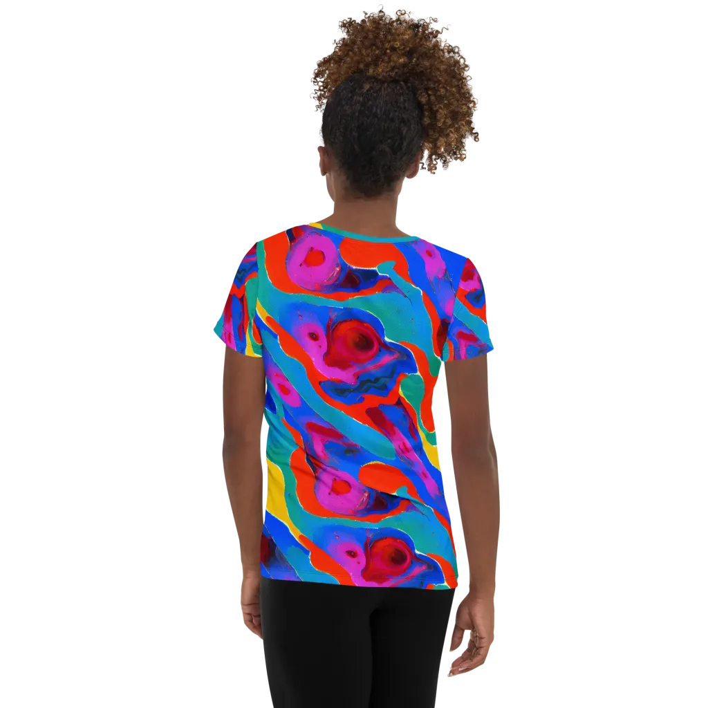 Irvin Rhapsody on Women's Athletic T-Shirt — Back
