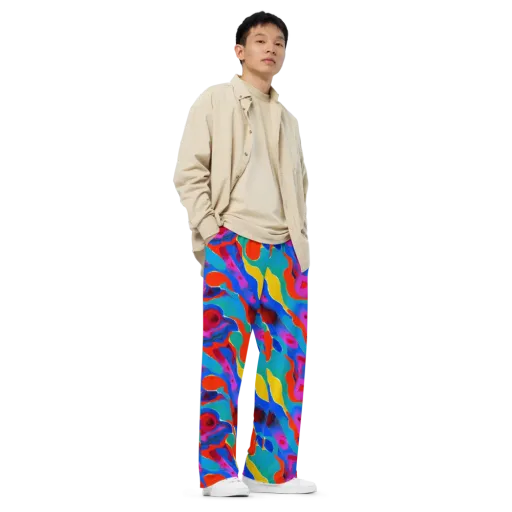 Irvin Rhapsody on a Wide-Leg Pants