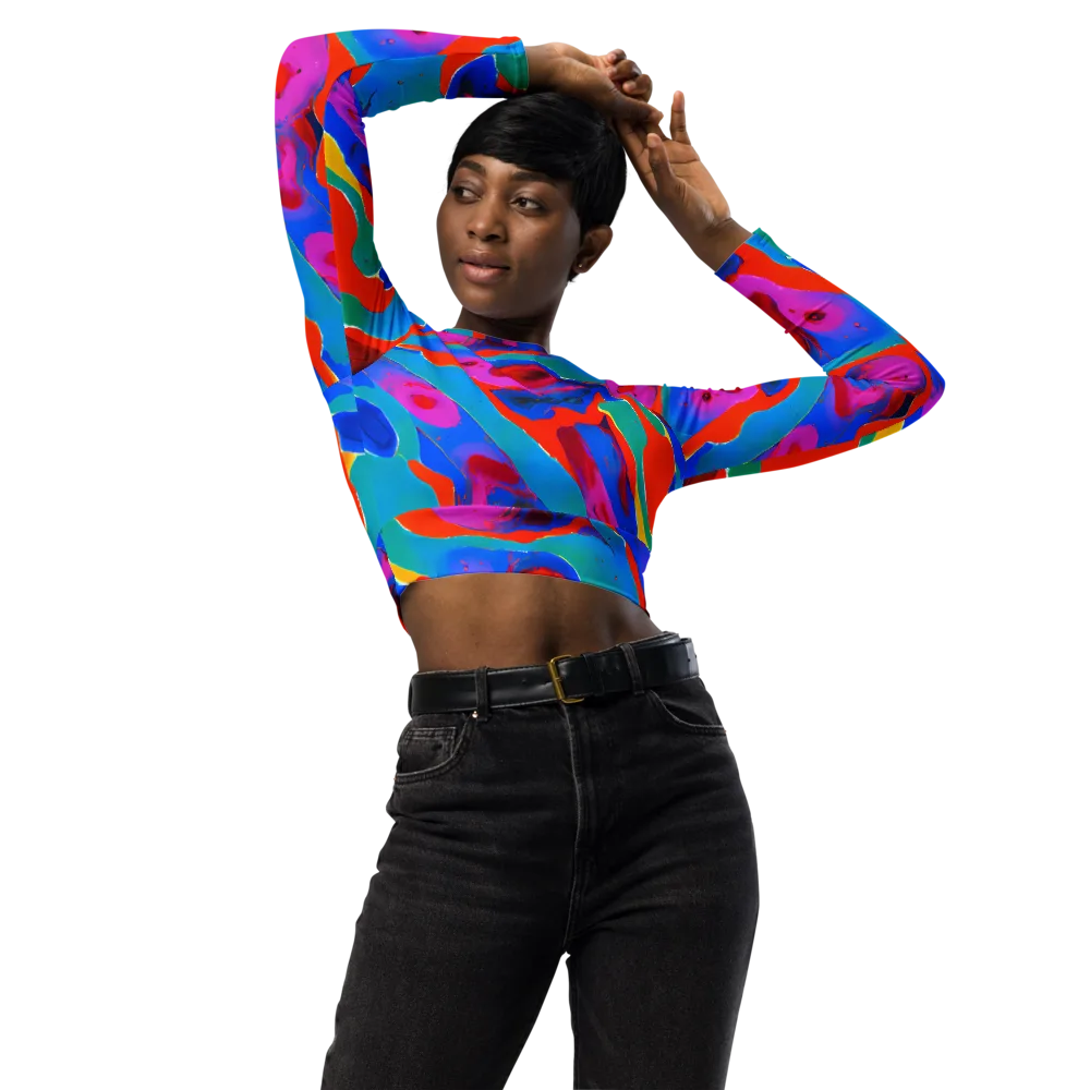 Irvin Rhapsody on Long Sleeve Crop Top — Front