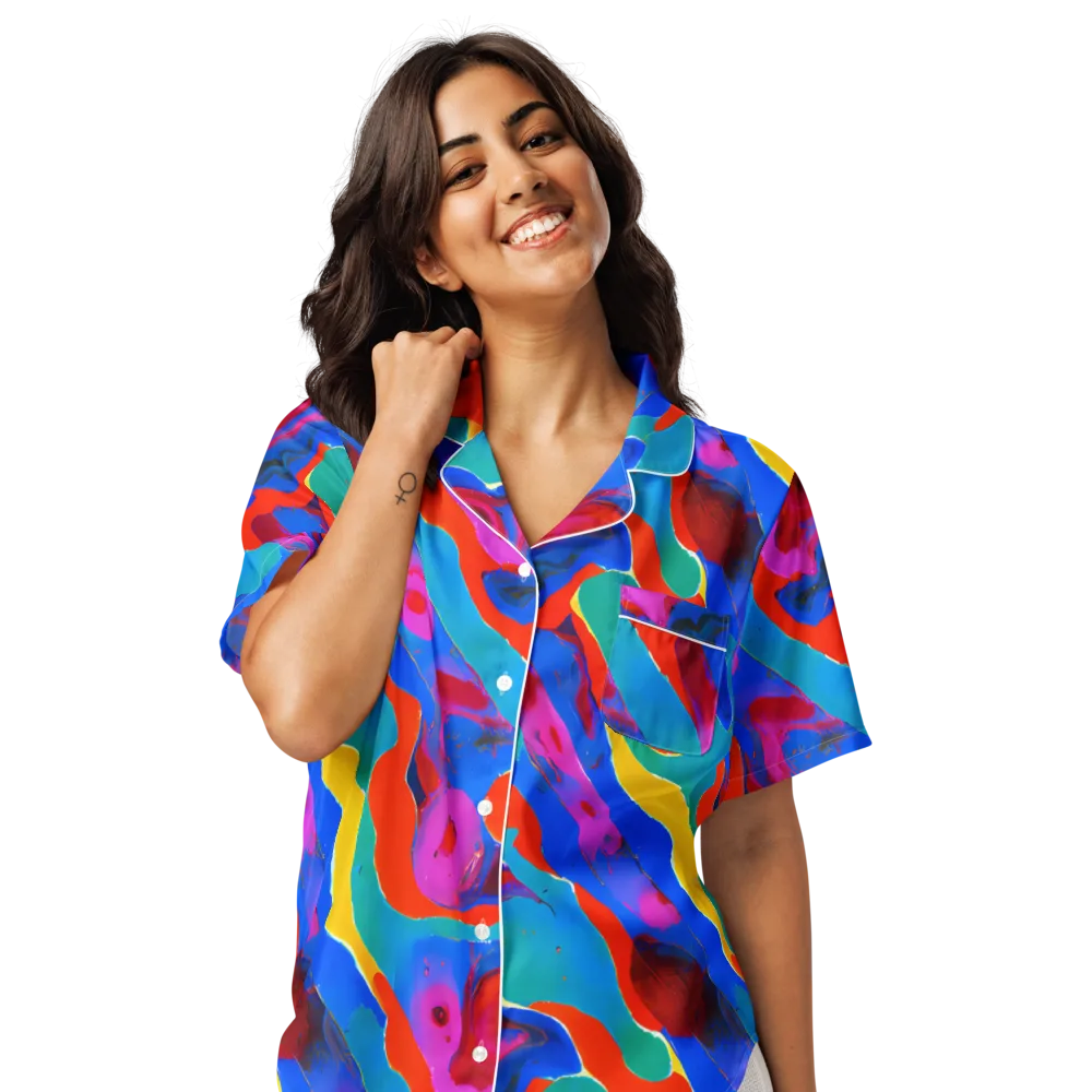 Irvin Rhapsody on Women's Short Sleeve Pajama Top — Front