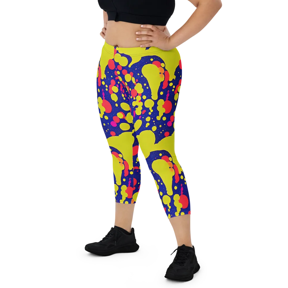 Void Visions on Capri Leggings — Front
