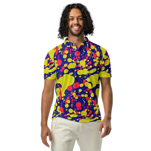 Void Visions on a Men's Slim Fit Polo Shirt