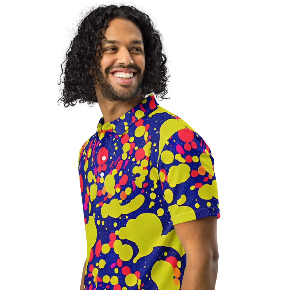 Void Visions on Men's Slim Fit Polo Shirt — Left Front