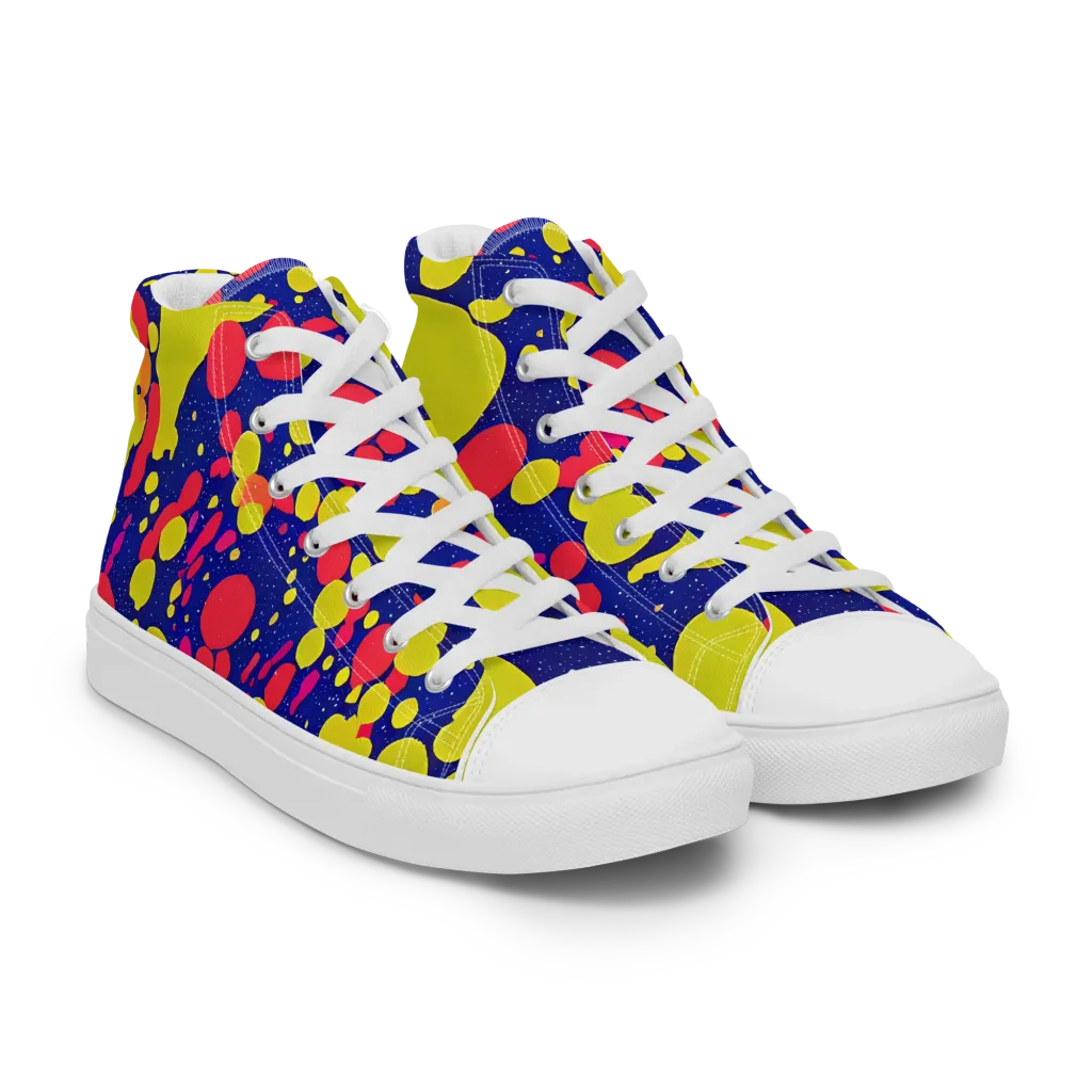 Void Visions on Men's High Top Canvas Shoes — Right Front