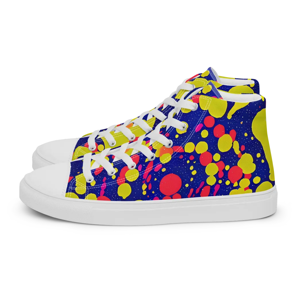 Void Visions on Men's High Top Canvas Shoes — Left