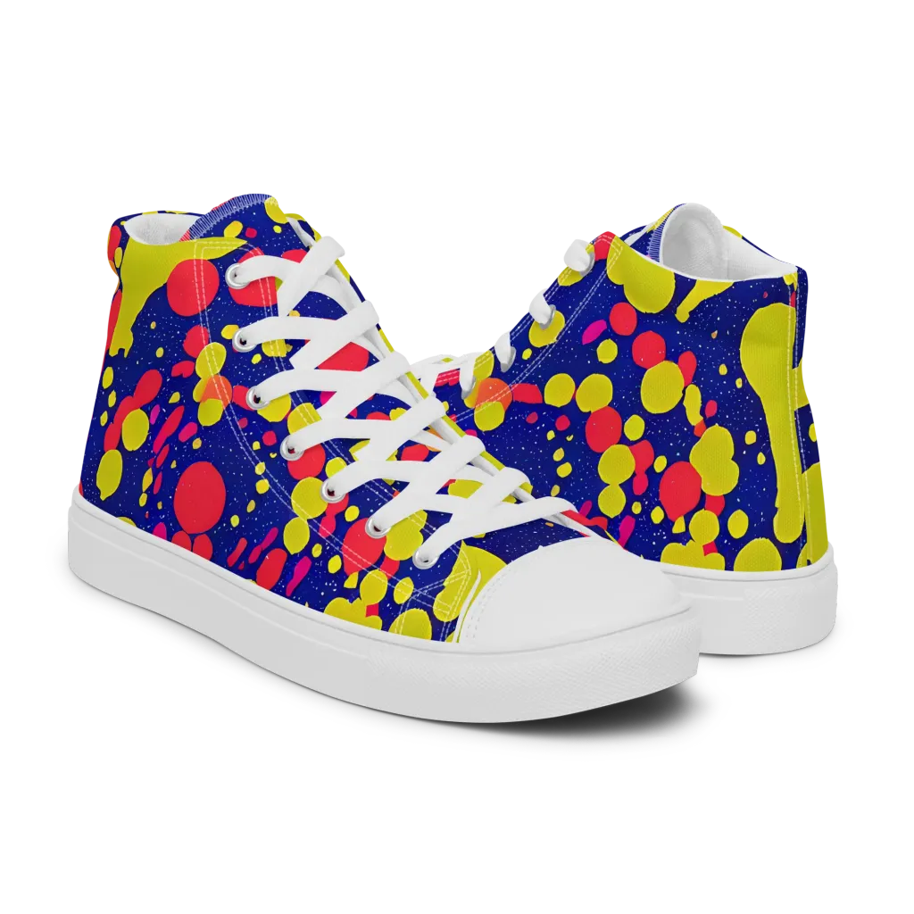Void Visions on Men's High Top Canvas Shoes — Right
