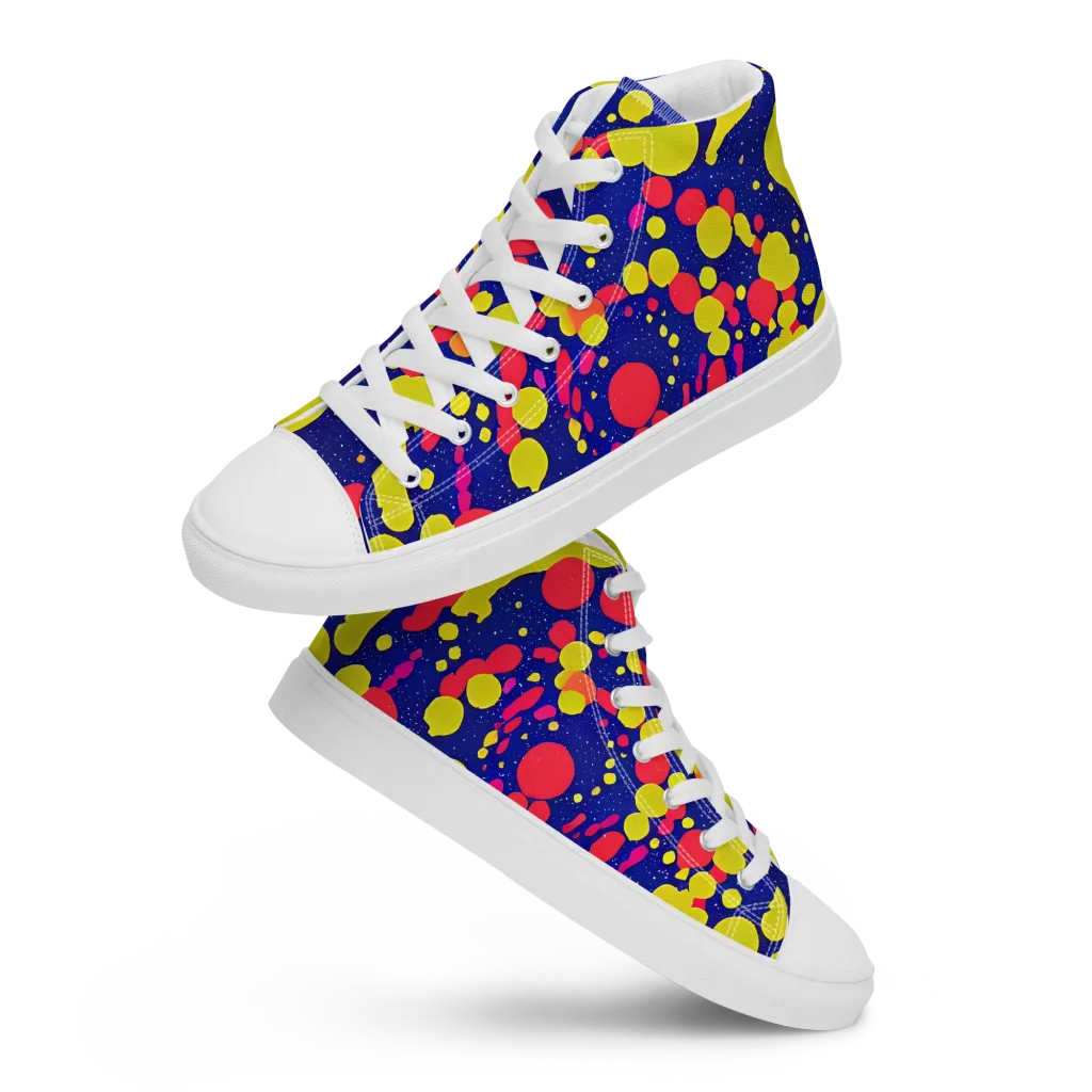 Void Visions on Men's High Top Canvas Shoes — Front