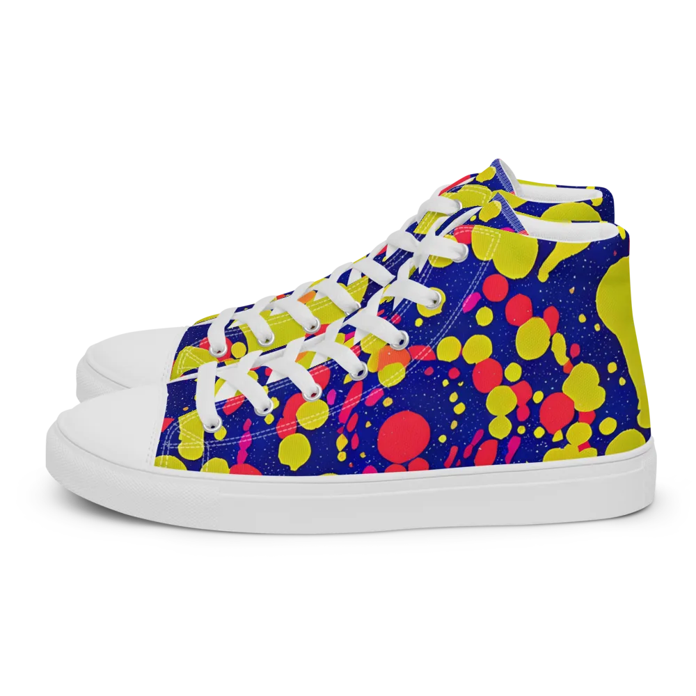 Void Visions on Women's High Top Canvas Shoes — Left