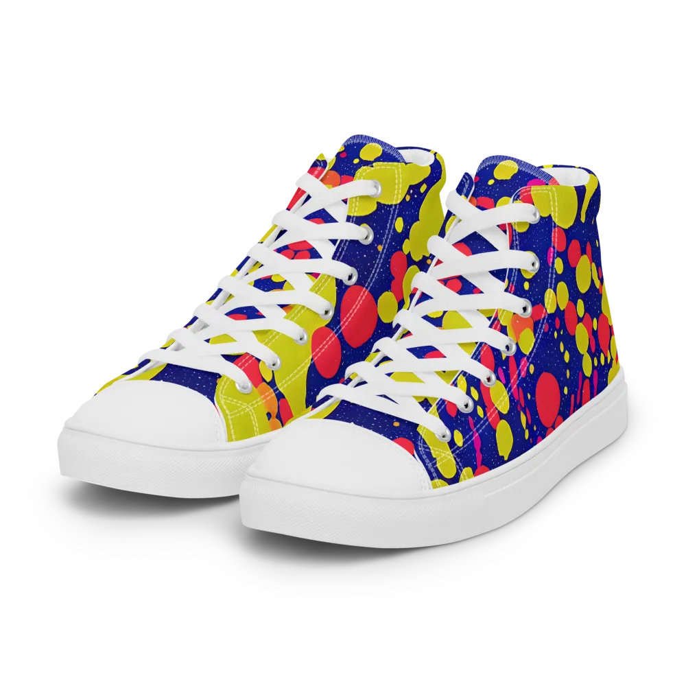 Void Visions on Women's High Top Canvas Shoes — Left Front
