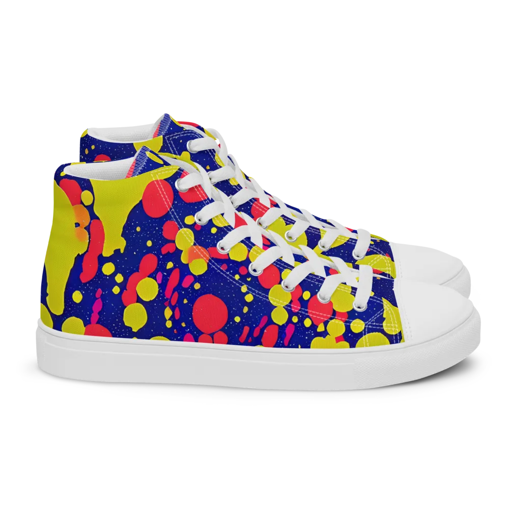 Void Visions on Women's High Top Canvas Shoes — Right