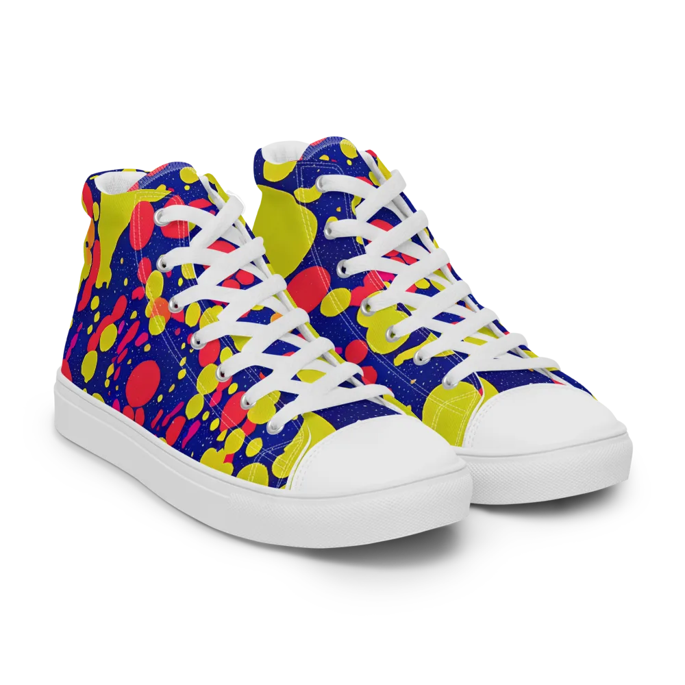 Void Visions on Women's High Top Canvas Shoes — Right Front