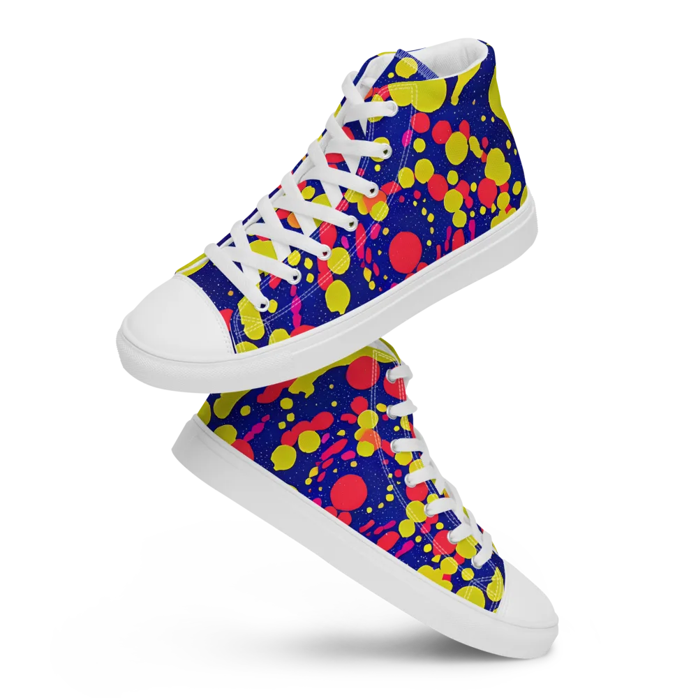 Void Visions on Women's High Top Canvas Shoes — Front