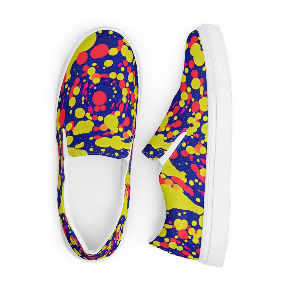 Void Visions on Men's Slip-On Canvas Shoes — Front