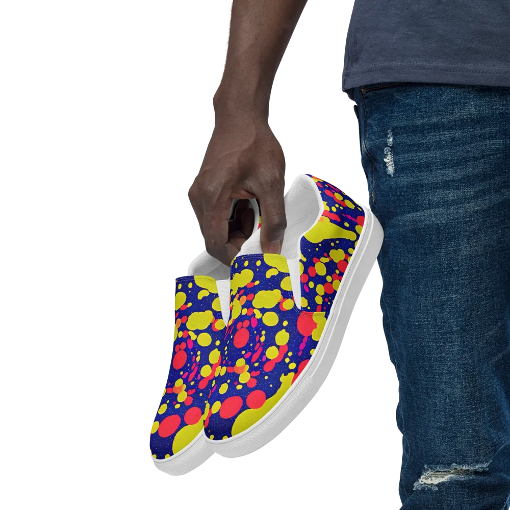 Void Visions on Men's Slip-On Canvas Shoes — Left Front