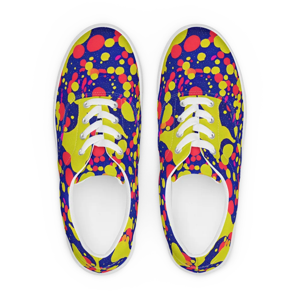 Void Visions on Men's Lace-Up Canvas Shoes — Front