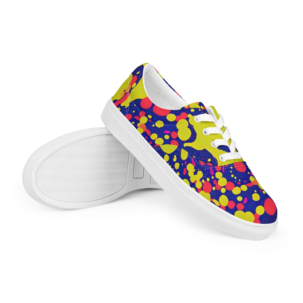 Void Visions on Men's Lace-Up Canvas Shoes — Right Front