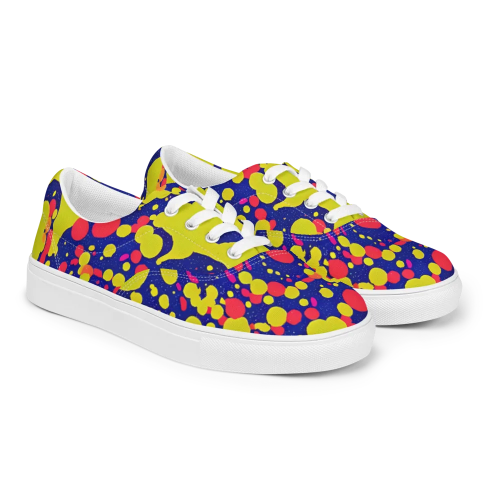 Void Visions on Men's Lace-Up Canvas Shoes — Right Front