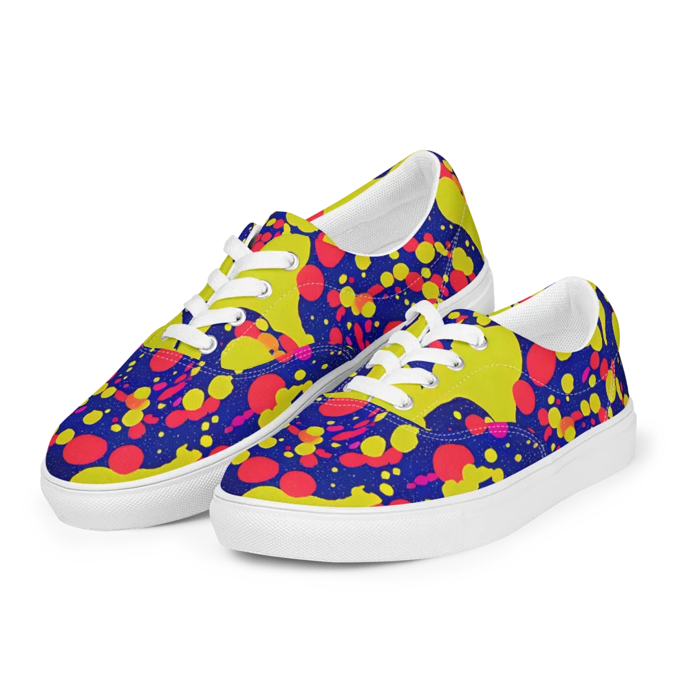 Void Visions on Men's Lace-Up Canvas Shoes — Left Front