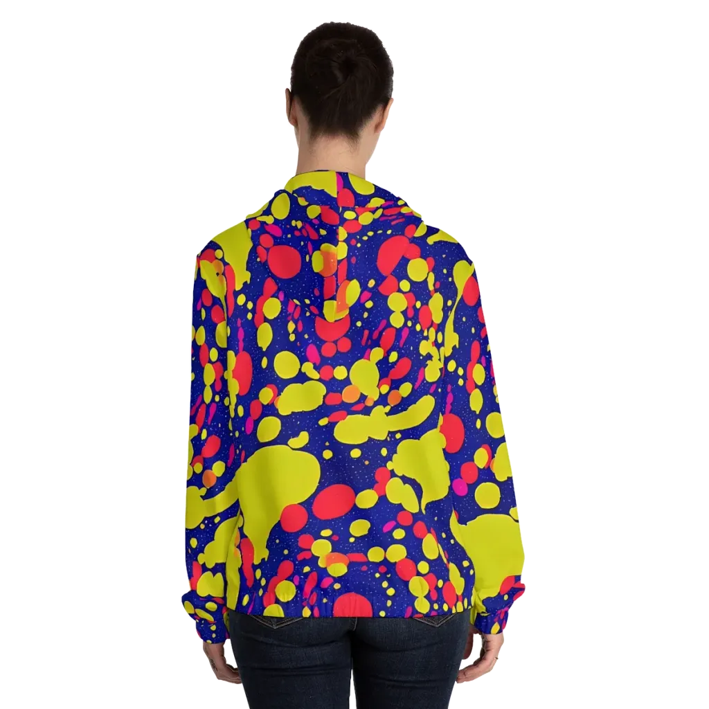 Void Visions on Women's Full-Zip Hoodie — Back On Person