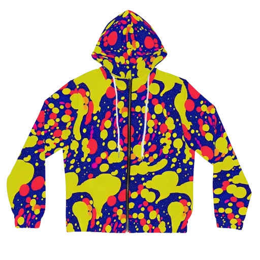 Void Visions on a Women's Full-Zip Hoodie