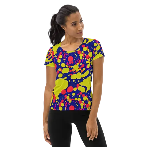 Void Visions on a Women's Athletic T-Shirt