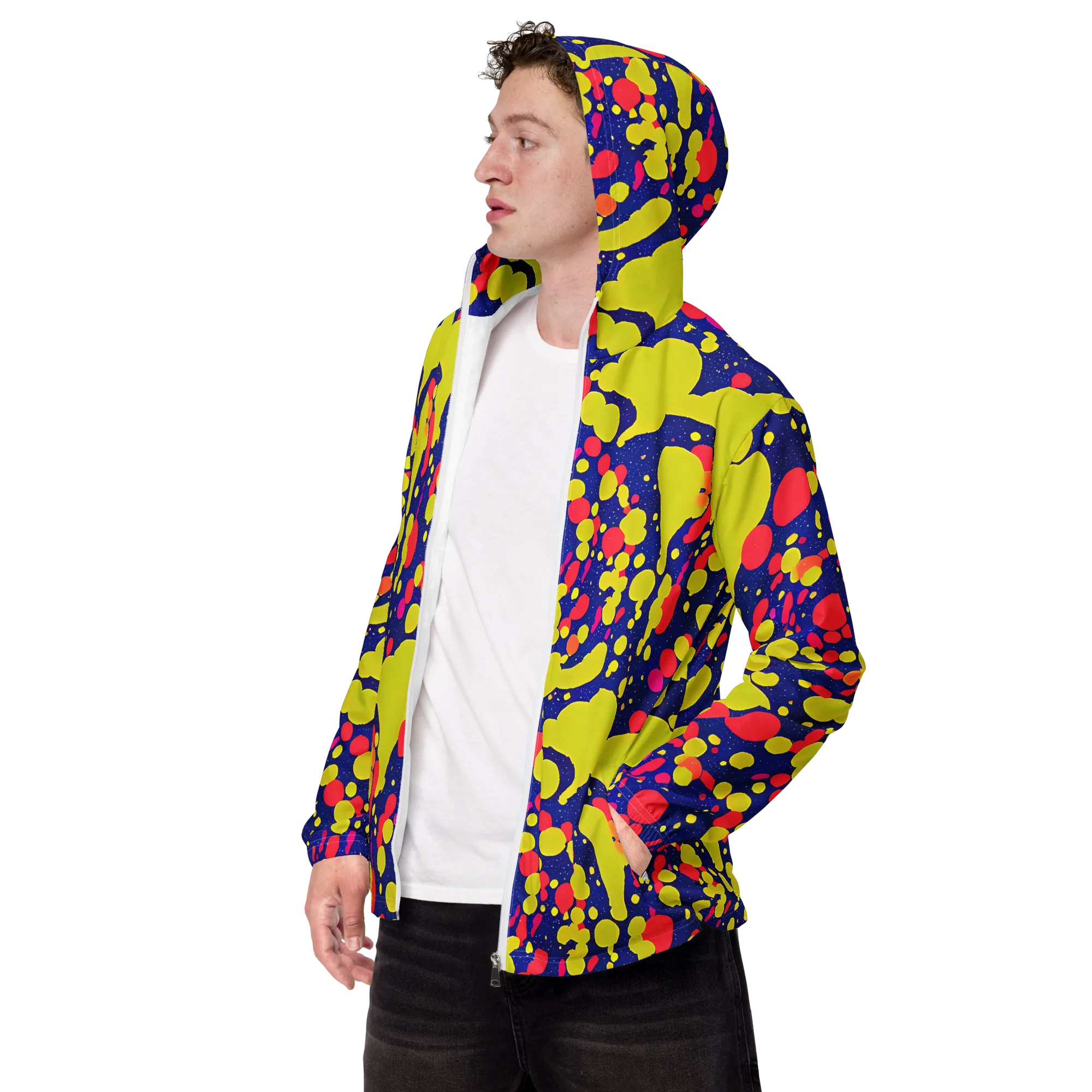 Void Visions on Men's Windbreaker — Left Front