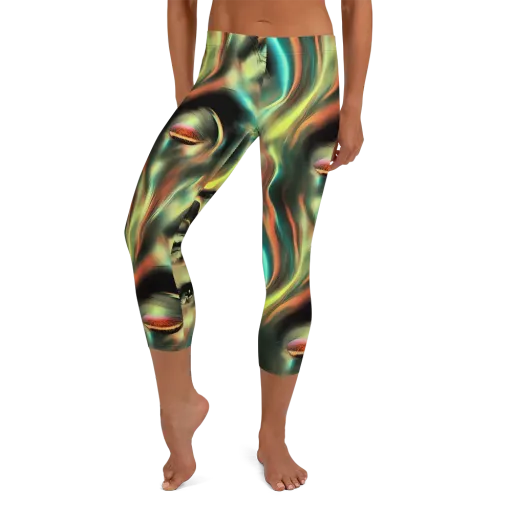 Newtonian Visage on a Capri Leggings
