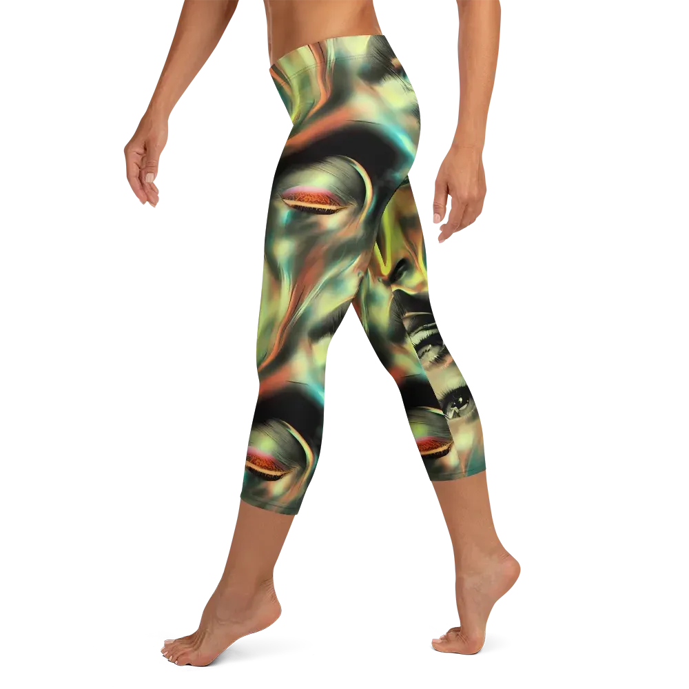 Newtonian Visage on Capri Leggings — Left
