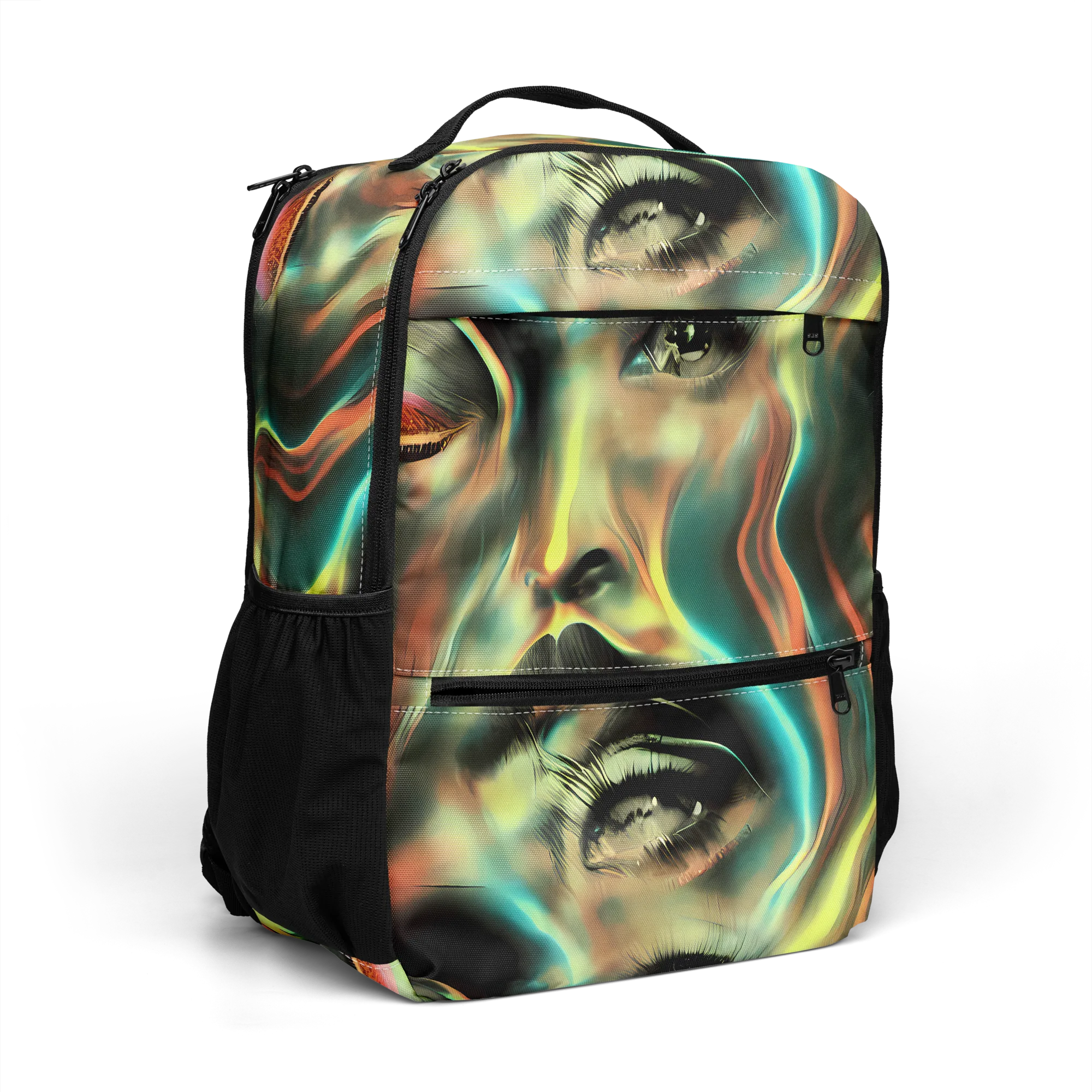 Newtonian Visage on Utility Backpack — Right Front