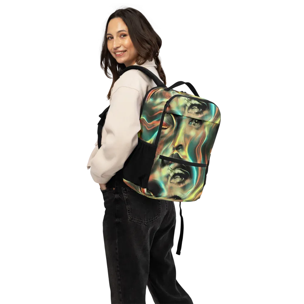 Newtonian Visage on Utility Backpack — Back