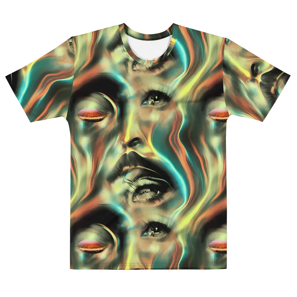 Newtonian Visage on Men's Cotton Crew Neck T-Shirt — Front