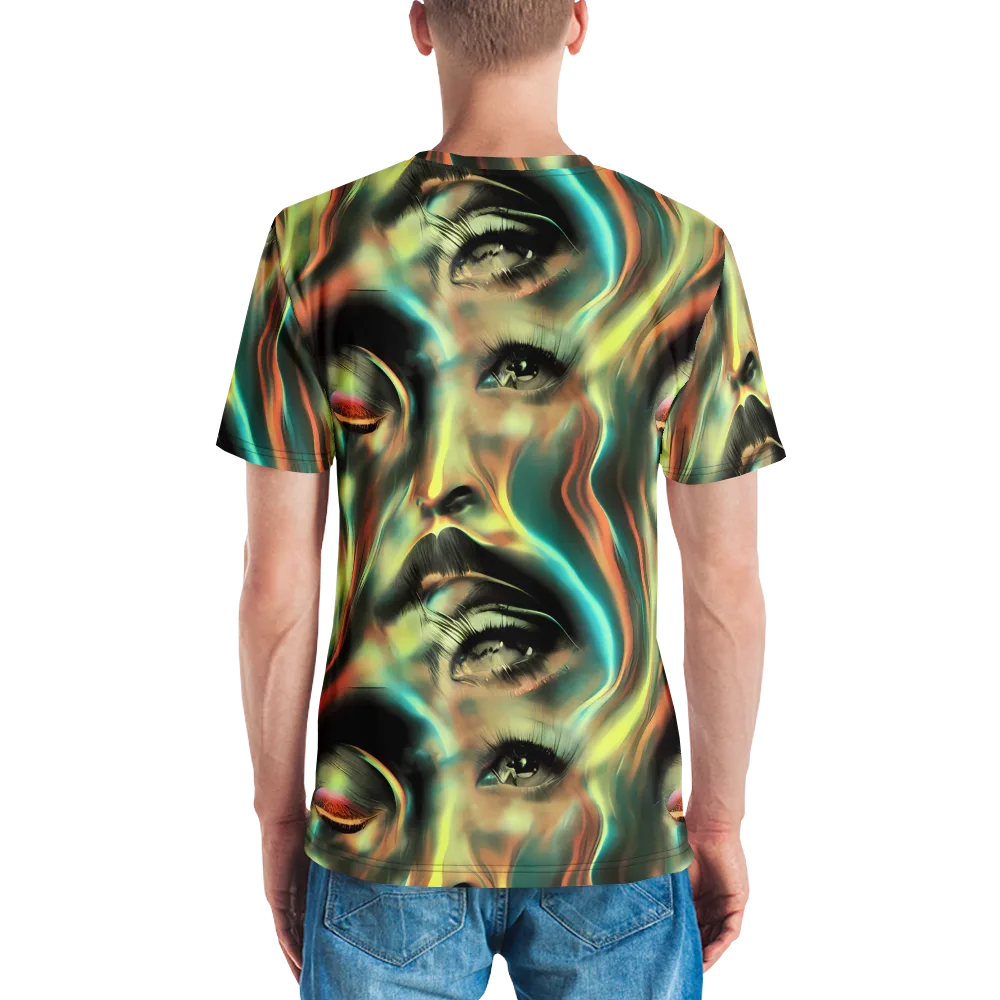 Newtonian Visage on Men's Crew Neck T-Shirt — Back