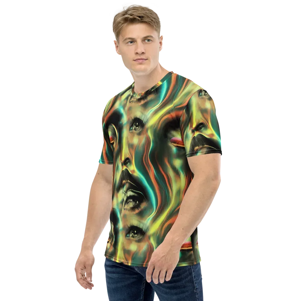Newtonian Visage on Men's Crew Neck T-Shirt — Left