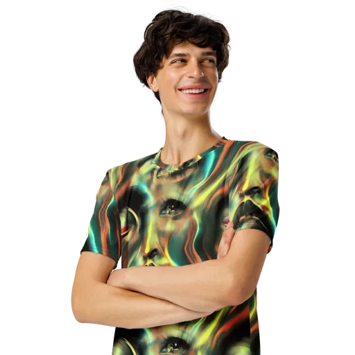 Newtonian Visage on a Men's Crew Neck T-Shirt