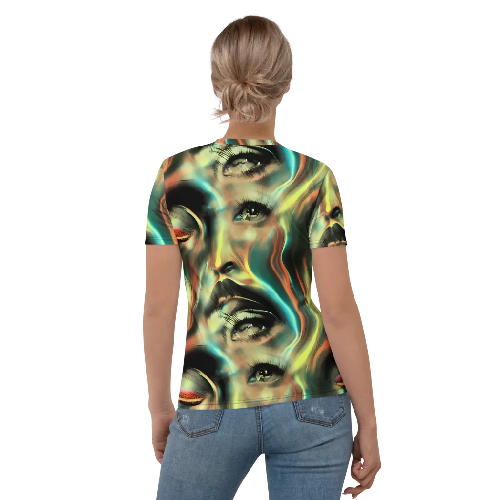 Newtonian Visage on Women's Crew Neck T-Shirt — Back