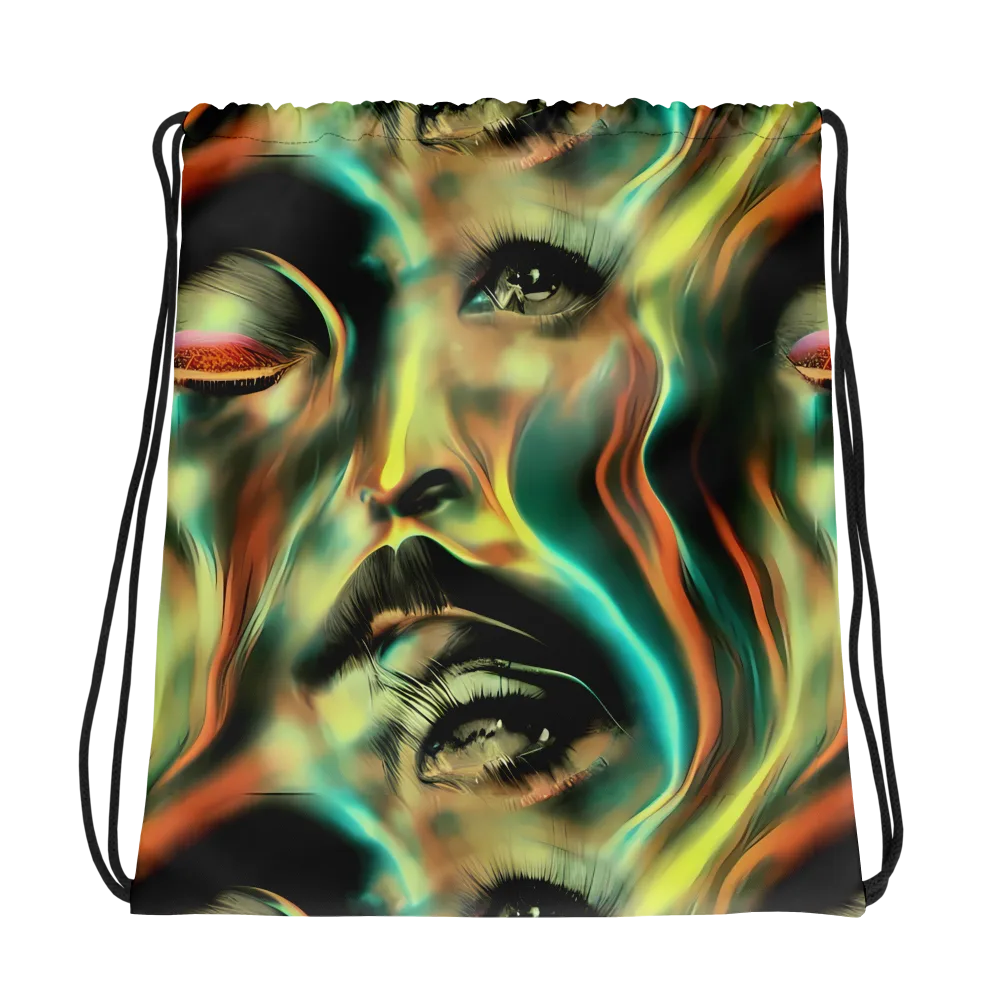Newtonian Visage on Drawstring Bag — Photo