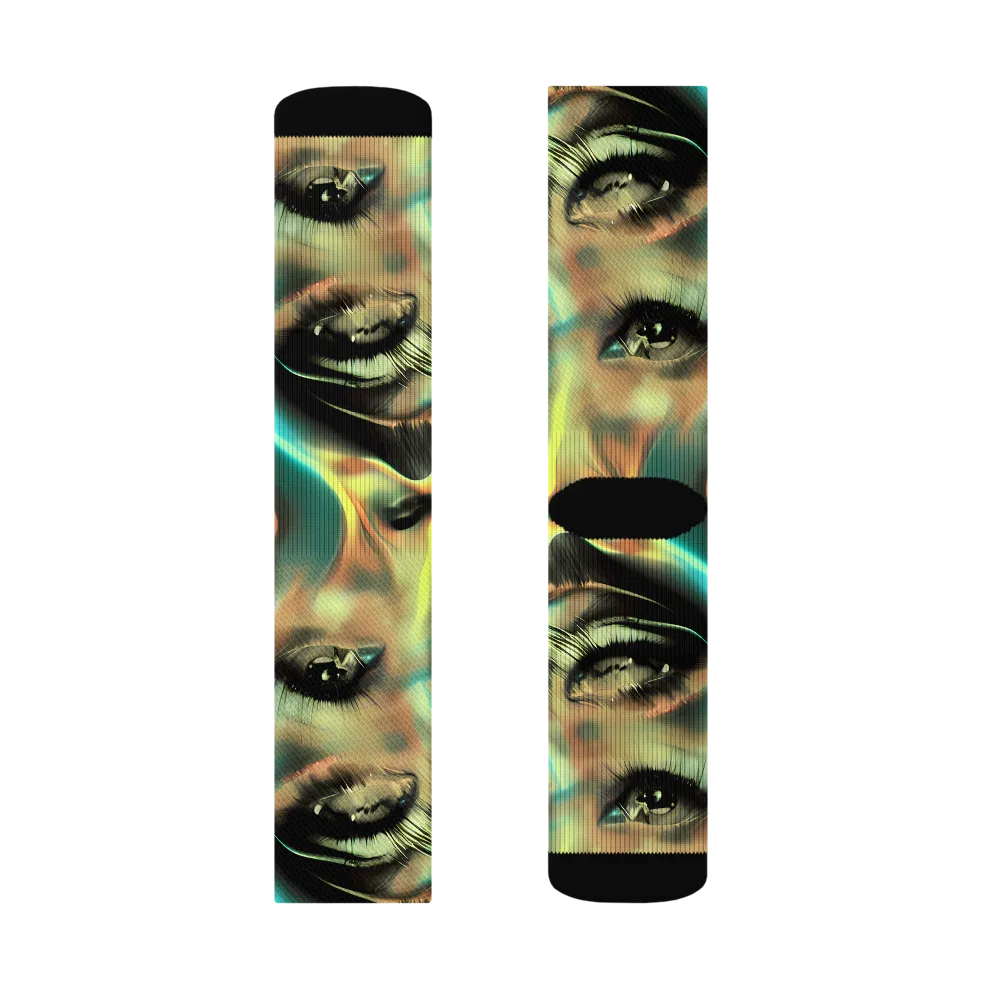 Newtonian Visage on Socks — Left Sock