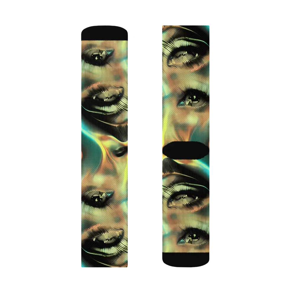 Newtonian Visage on Socks — Right Sock
