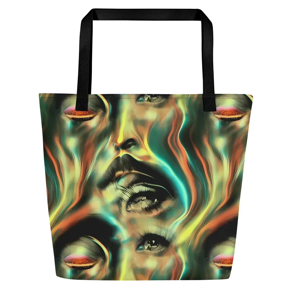 Newtonian Visage on Large Tote Bag W/ Pocket — Front