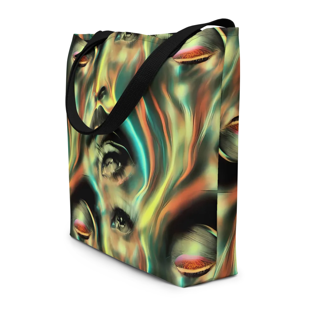 Newtonian Visage on Large Tote Bag W/ Pocket — Front