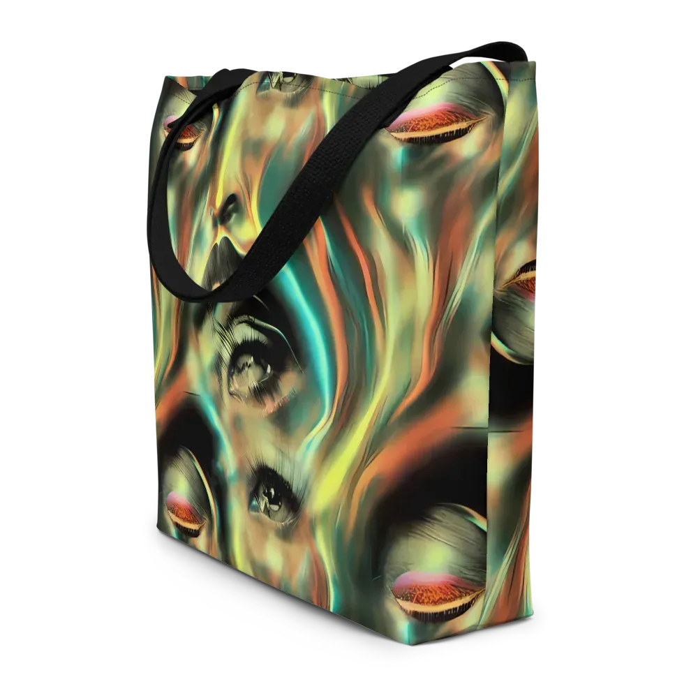 Newtonian Visage on Large Tote Bag W/ Pocket — Front