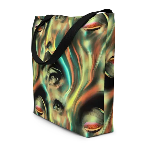 Newtonian Visage on a Large Tote Bag W/ Pocket