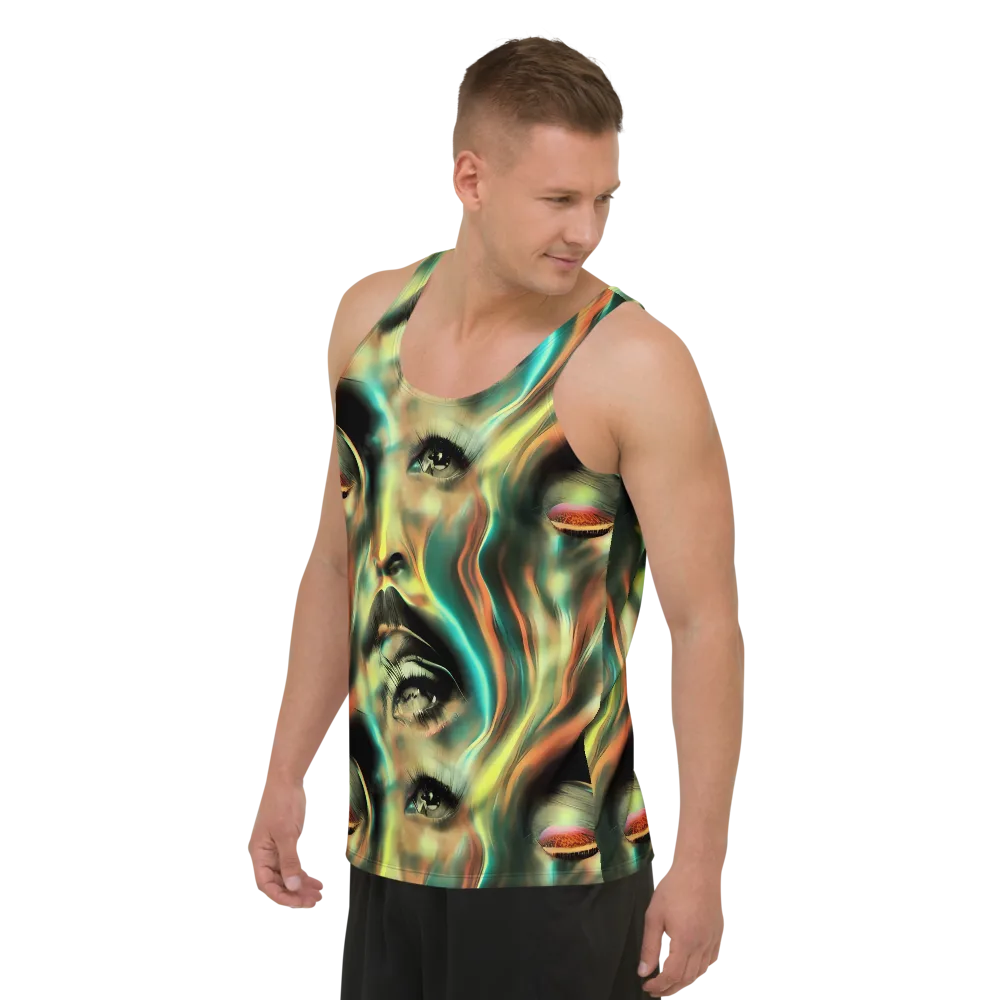 Newtonian Visage on Men's Tank Top — Left Front