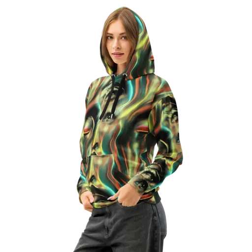 Newtonian Visage on a Cotton Hoodie