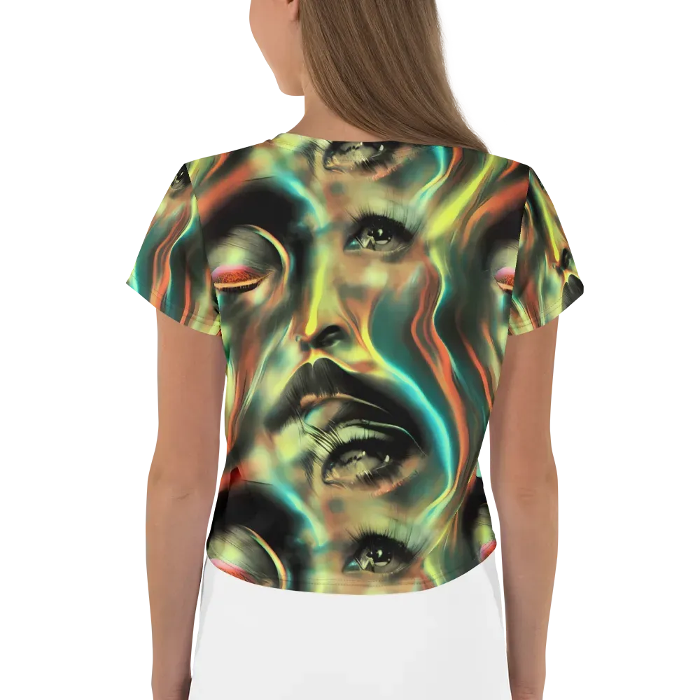 Newtonian Visage on Crop Tee — Back