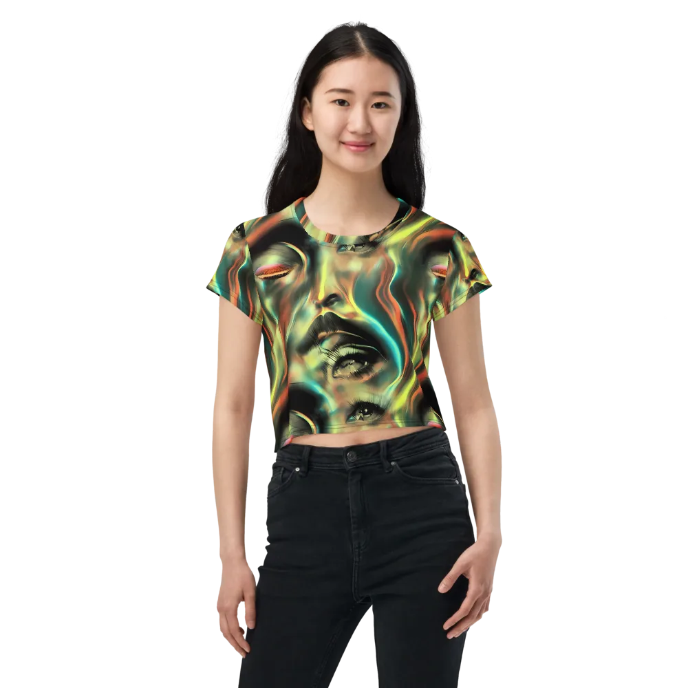 Newtonian Visage on Crop Tee — Front