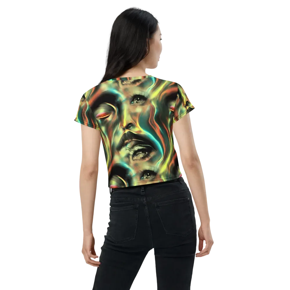 Newtonian Visage on Crop Tee — Back