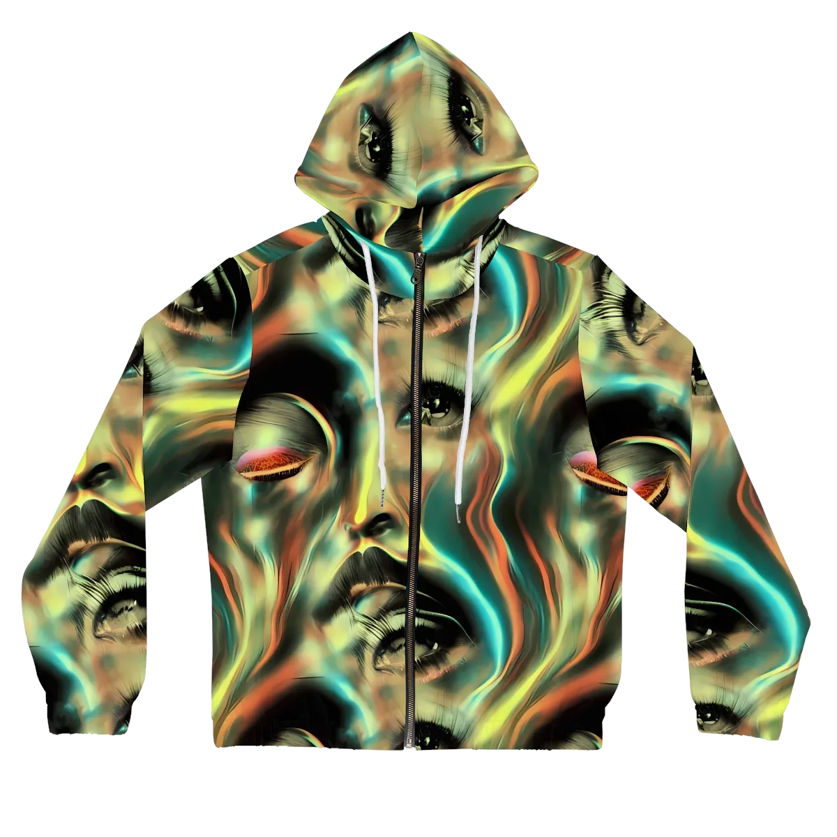 Newtonian Visage on Women's Full-Zip Hoodie — Front