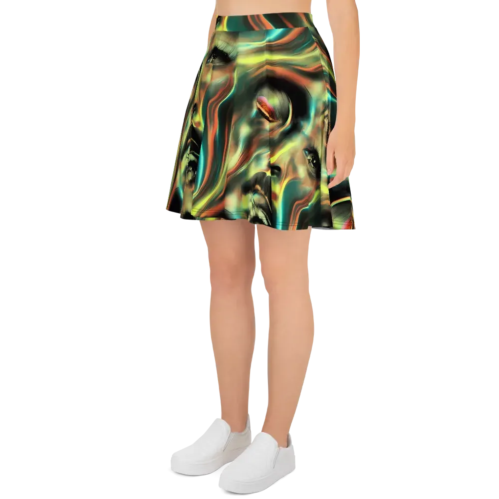 Newtonian Visage on Skater Skirt — Left