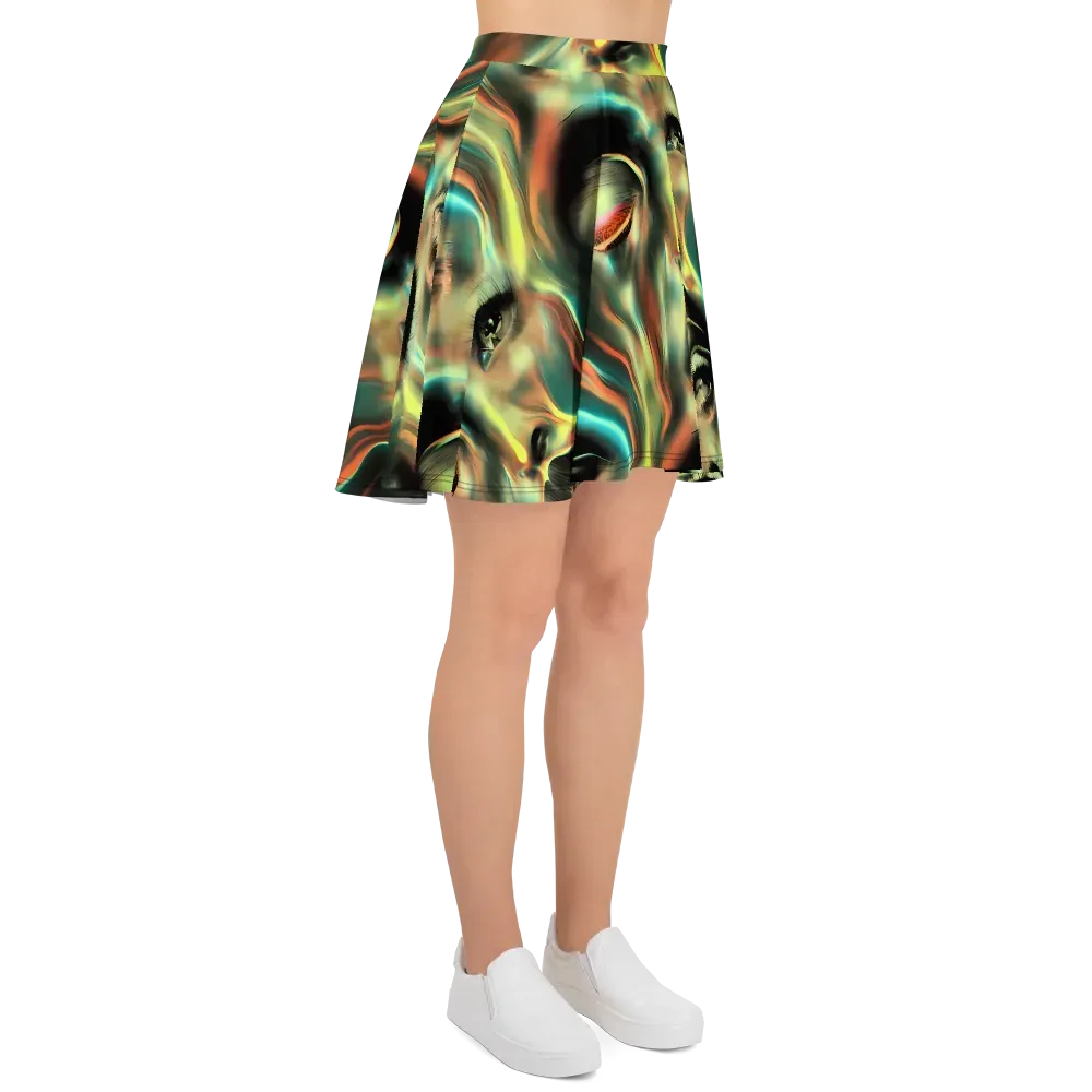 Newtonian Visage on Skater Skirt — Right